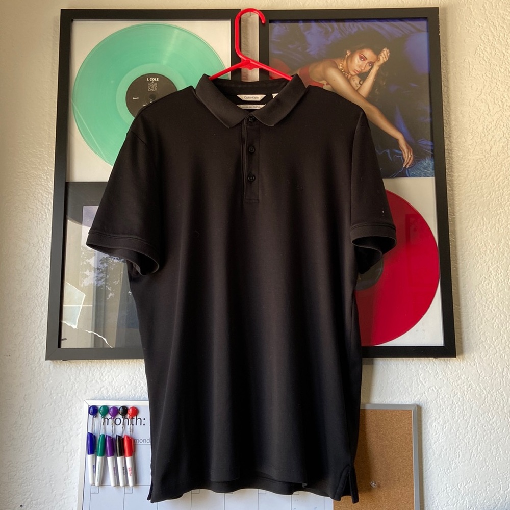 Calvin Klein Slim Fit Black Polo